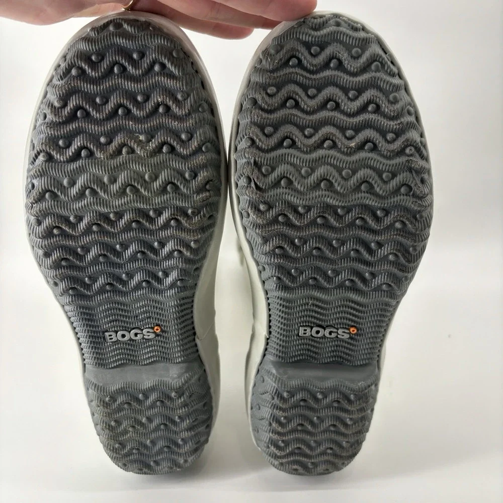Bogs Rainboot Women's‎ 6 Glitter Silver Gray Waterproof Rain Boot Tall Slip On